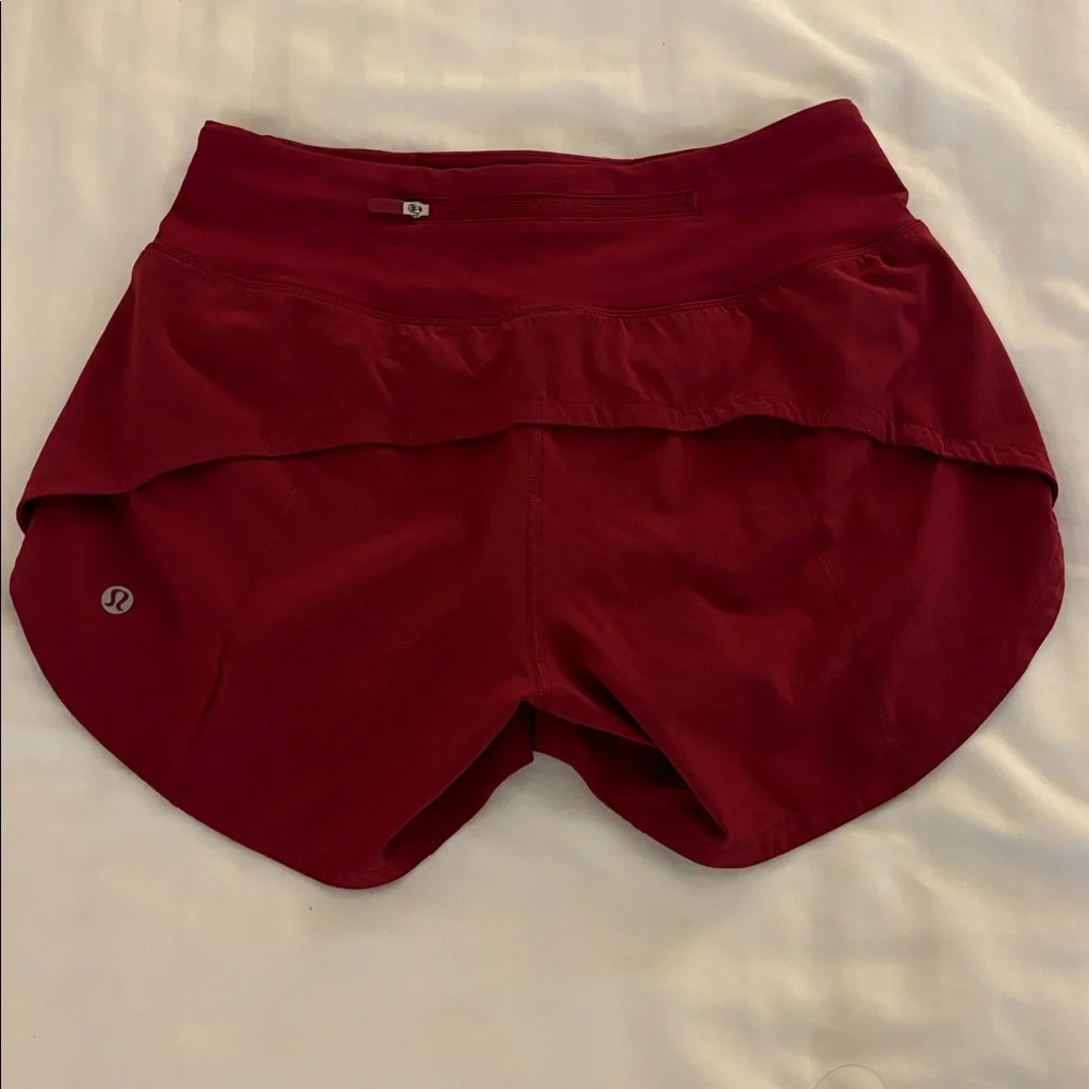 Lululemon Speed Up MR Shorts Lined graphic size 2 Pomegranate - Picture 4 of 8